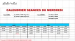 calendrier MERCREDI 2024 2025